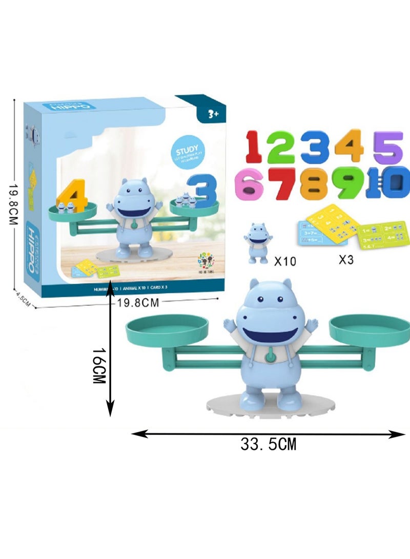 لعبة التوازن على شكل فرس النهر، لعبة لوحية تعليمية مبكرة، لعبة توازن للأطفال مناسبة للأطفال فوق سن 3 سنوات، أدوات تعليمية للأولاد والبنات، هدايا - Image 2